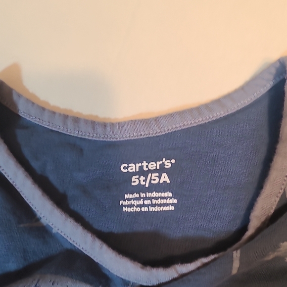 Carter's Blue/Gray Graphic Boys Tank Top "Surfs Up" 5T EUC - Picture 3 of 8